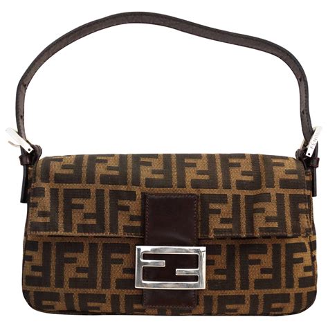 fendi baguette black monogram|fendi monogram bag.